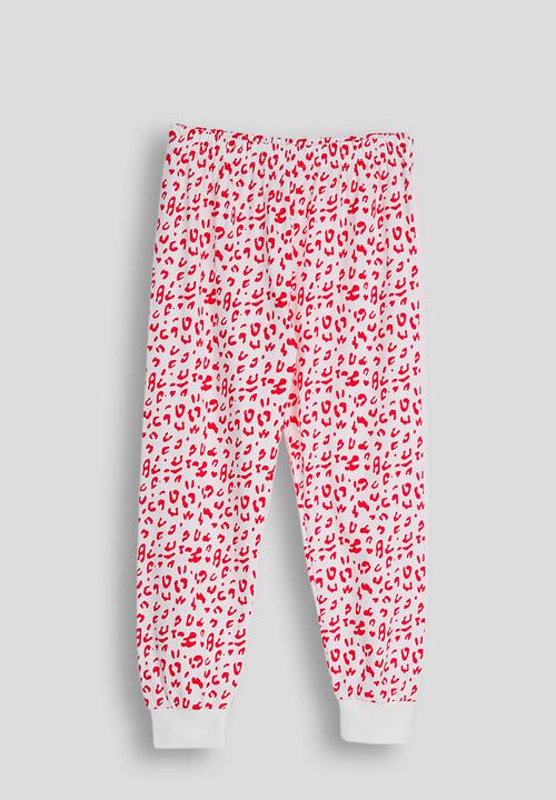 Pop Candy - Pj set - white/red leopard print
