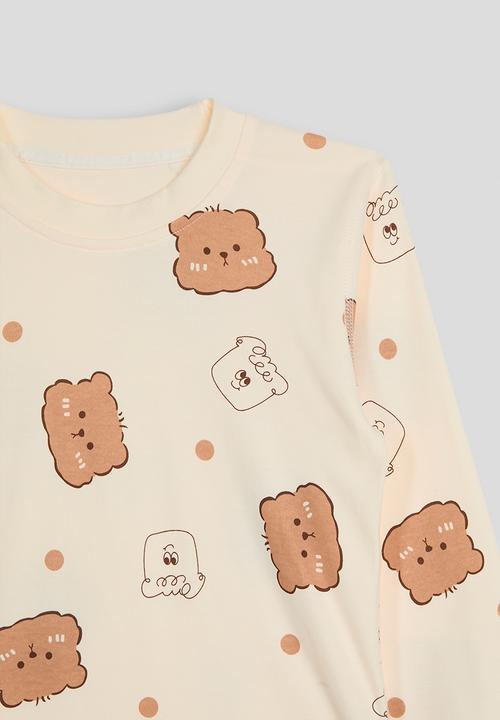 Pop Candy - Pj set - cream/bear multi