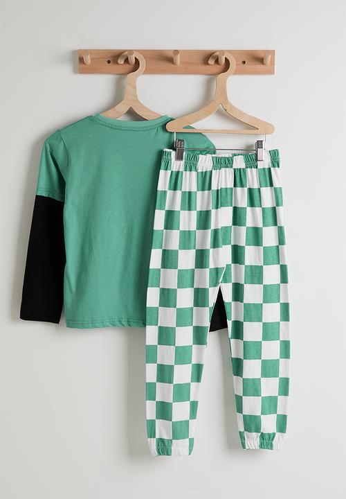 Pop Candy - Pj set - green/checkerboard