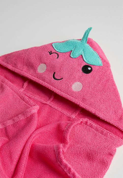 Pop Candy - Strawberry hooded towel box set - hot pink