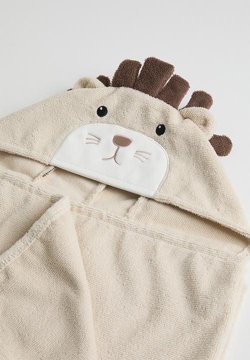 Pop Candy - Lion hooded towel box set - beige