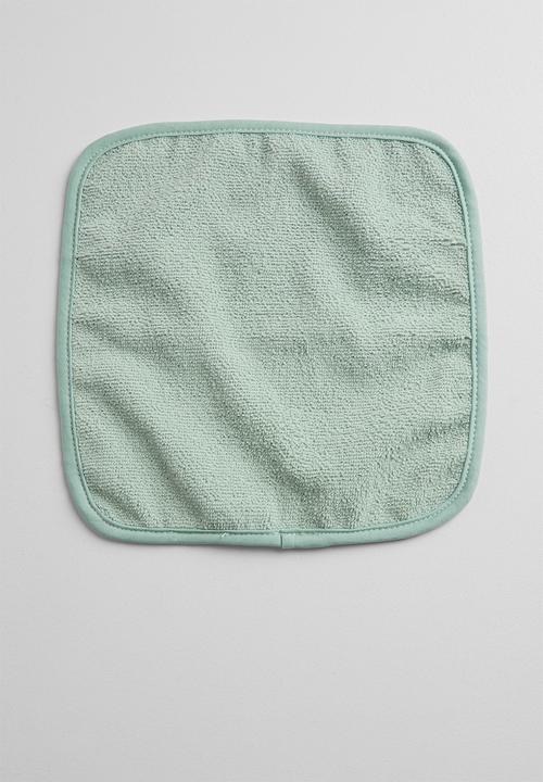 Pop Candy - Croc hooded towel & face cloths set - green