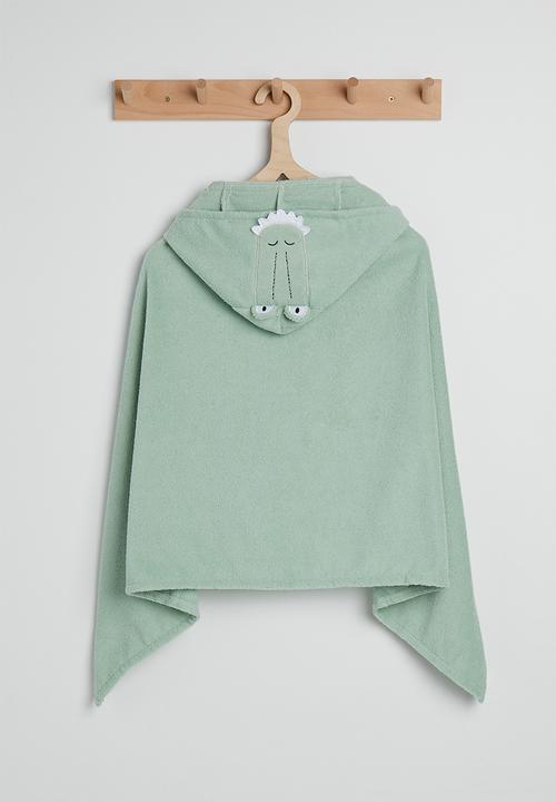 Pop Candy - Croc hooded towel & face cloths set - green