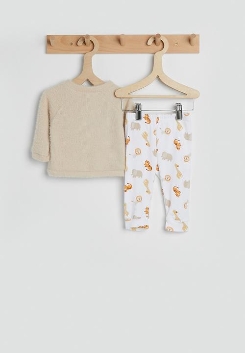 Pop Candy - Soft knit cardigan with tights - beige/multi