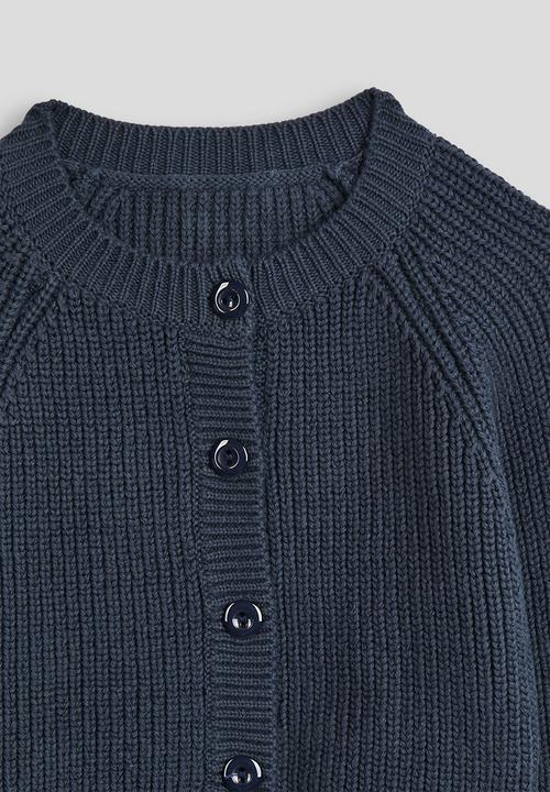 Pop Candy - Ribbed knit cardigan & joggers - navy