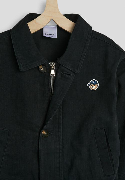 Pop Candy - Collared bomber jacket - black