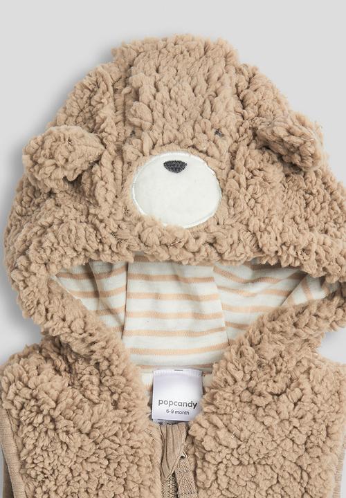 Pop Candy - Novelty fleece vest with leggings - light brown