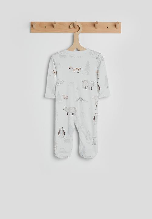 Pop Candy - Onesie and bib - off white/woodland animals