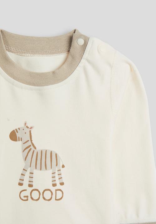 Pop Candy - Zebra placement pj set - cream/light brown