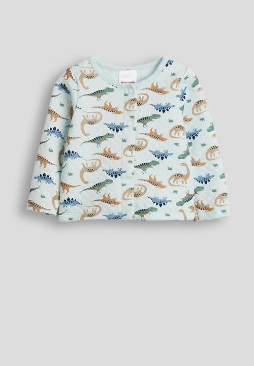 Pop Candy - Quilted cardigan with footed tights - blue/dino multi