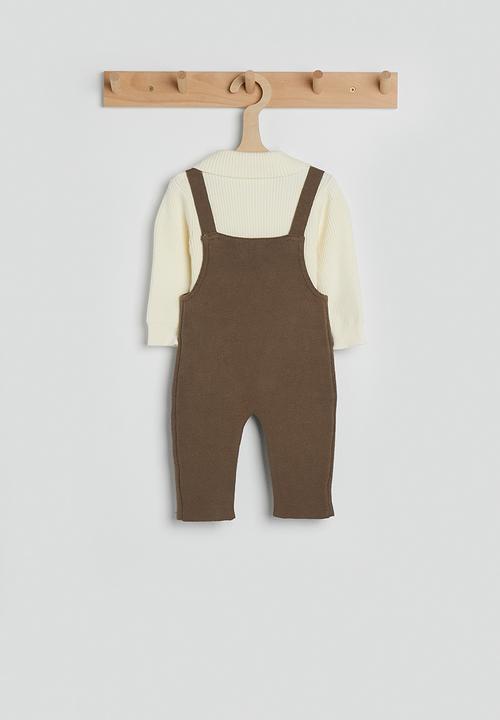 Pop Candy - Knit romper - cream/brown