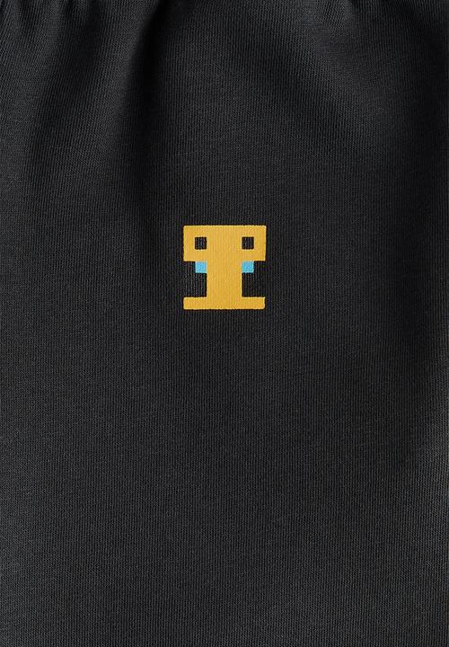 H&M - Printed sweatshirt joggers - black/minecraft