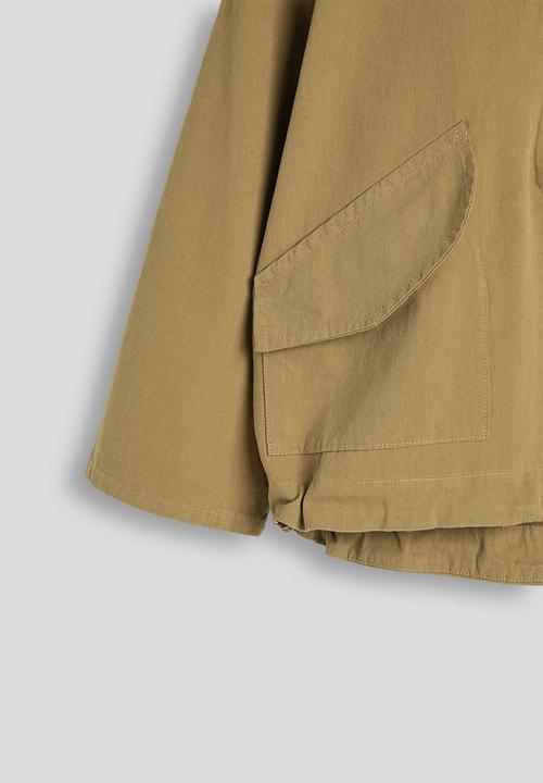Pop Candy - Drawstring hem jacket - husk brown