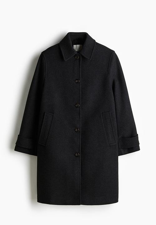 H&M - Car coat - black marl