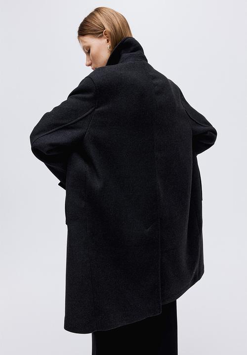 H&M - Car coat - black marl