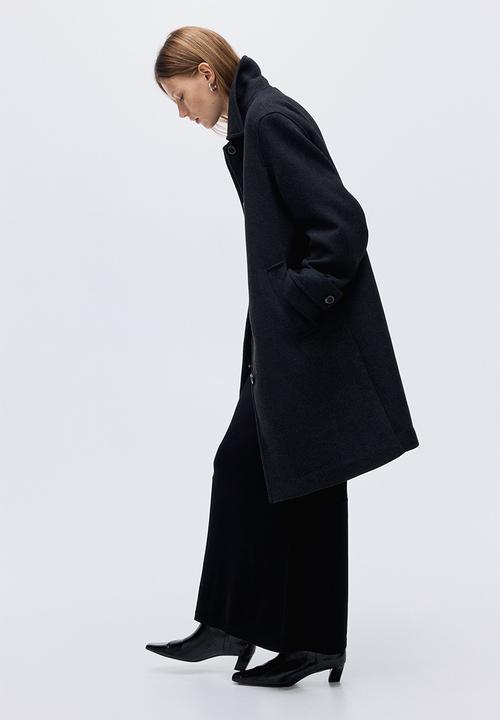 H&M - Car coat - black marl