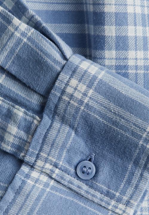 H&M - Oversized cotton shirt - blue checked