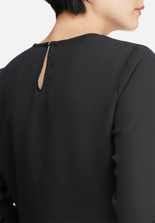 Glamorous - Two-tone waist tie top