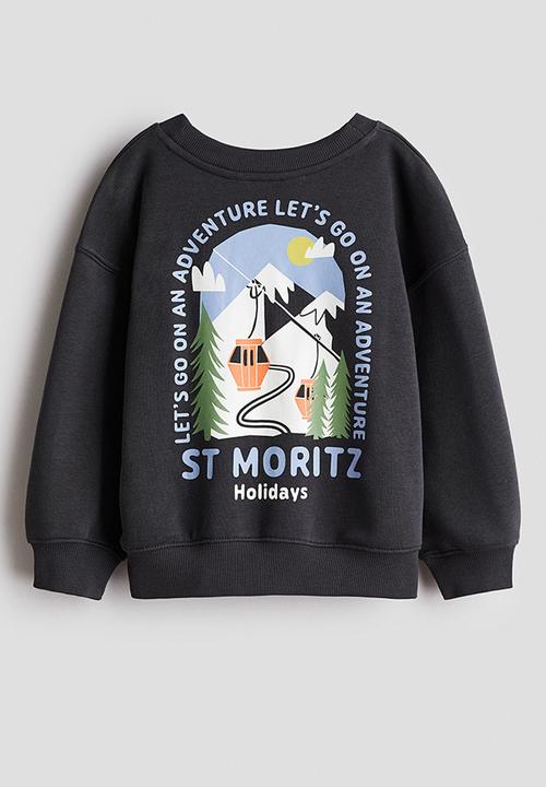 H&M - Printed sweatshirt - dark grey/st moritz