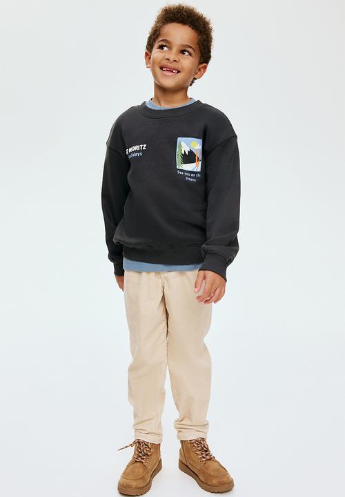 H&M - Printed sweatshirt - dark grey/st moritz