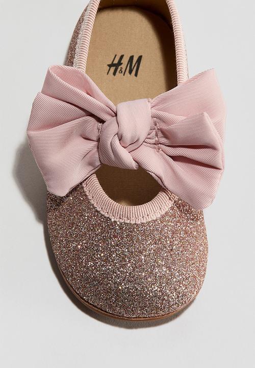 H&M - Bow-detail ballet pumps - light pink
