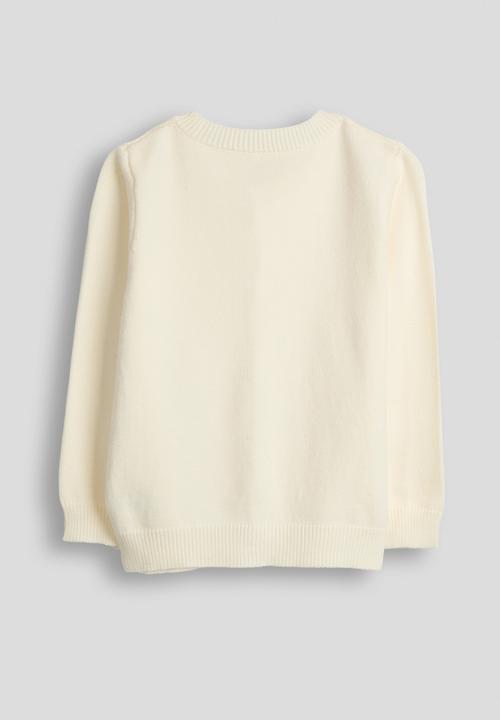Pop Candy - Pearl buttoned cardigan - cream