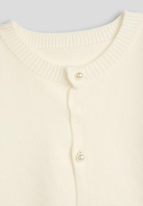 Pop Candy - Pearl buttoned cardigan - cream