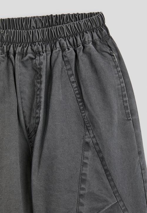 Pop Candy - Arrow seamed wide leg pants - charcoal