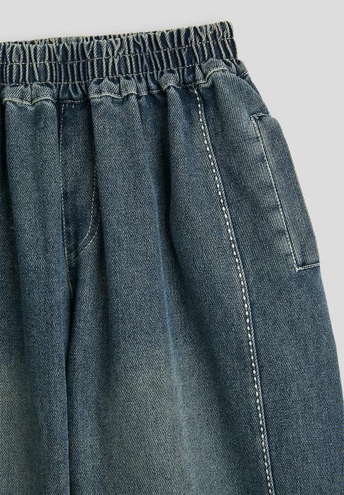 Pop Candy - Panelled wide leg jeans - blue