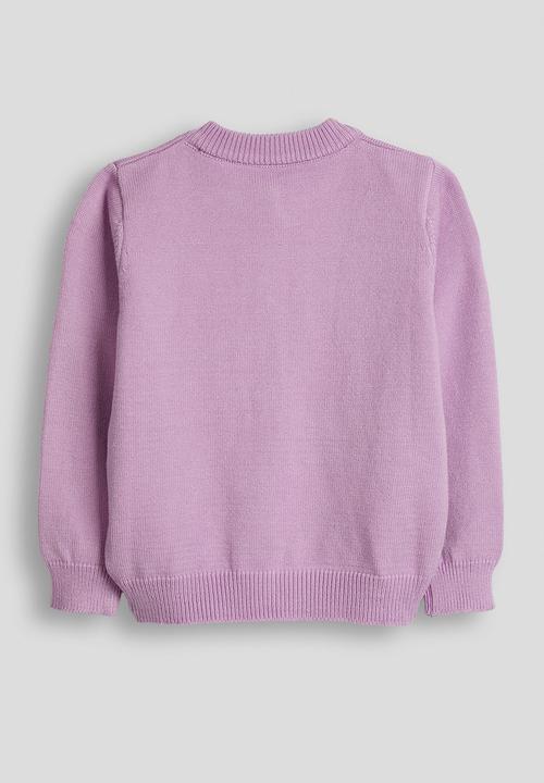 Pop Candy - Pearl and flower embellished cardigan - light purple