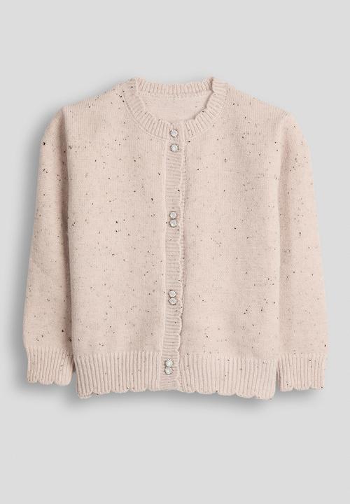 Pop Candy - Marled wool-blend cardigan - pale pink