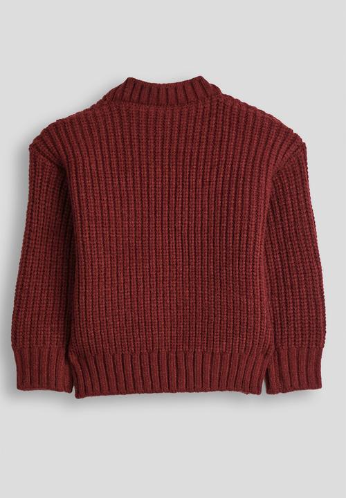 Pop Candy - Pom pom knit jumper - maroon