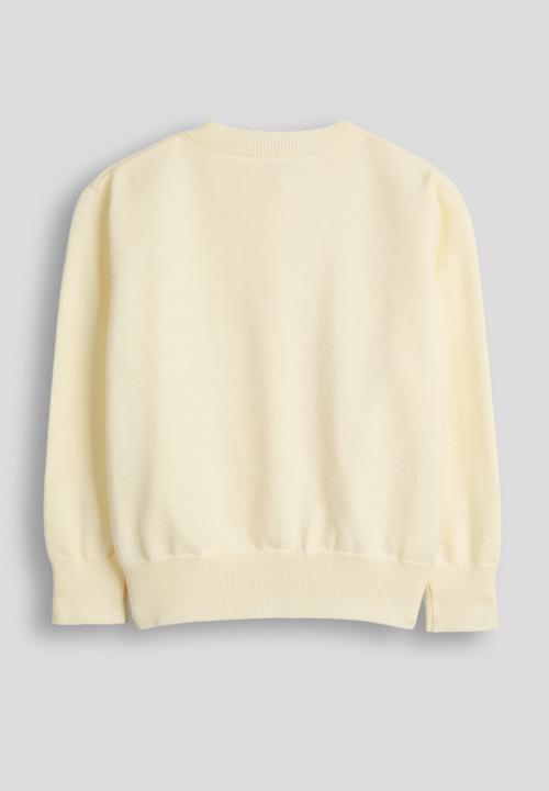 Pop Candy - Cardigan with silver thread bows - butter cream