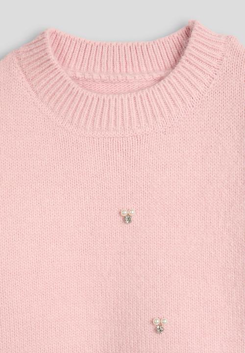 Pop Candy - Embellished knit sweater - light pink
