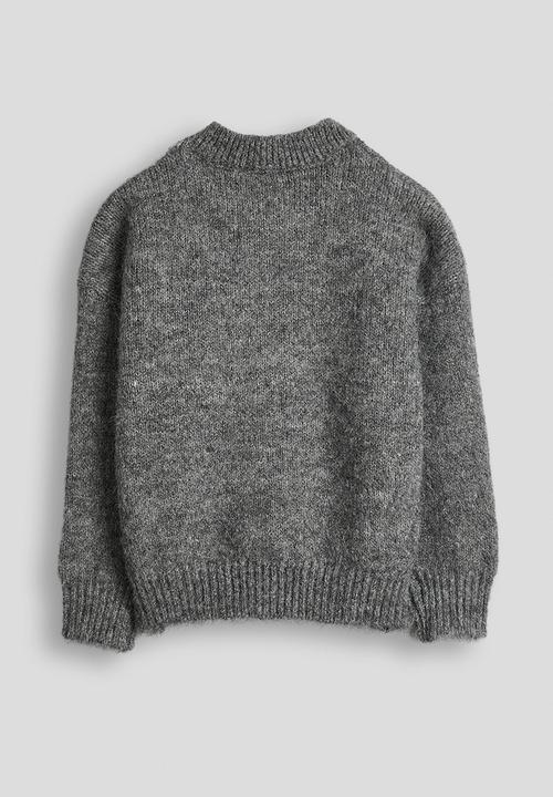 Pop Candy - Knit pearl embellished jumper - grey