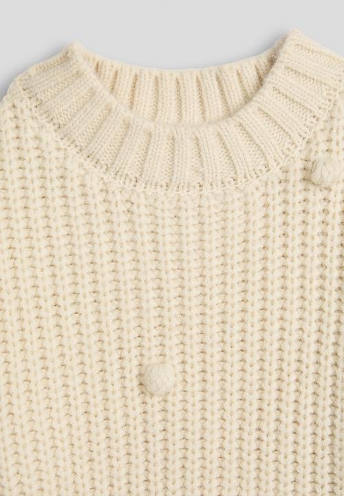 Pop Candy - Pom pom knit jumper - light beige