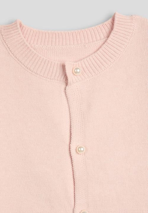 Pop Candy - Pearl buttoned cardigan - light blush