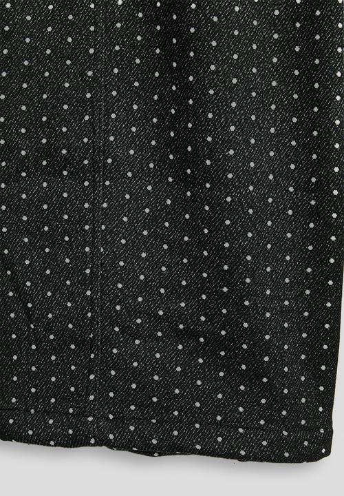 Pop Candy - Polka printed wide leg pants - black