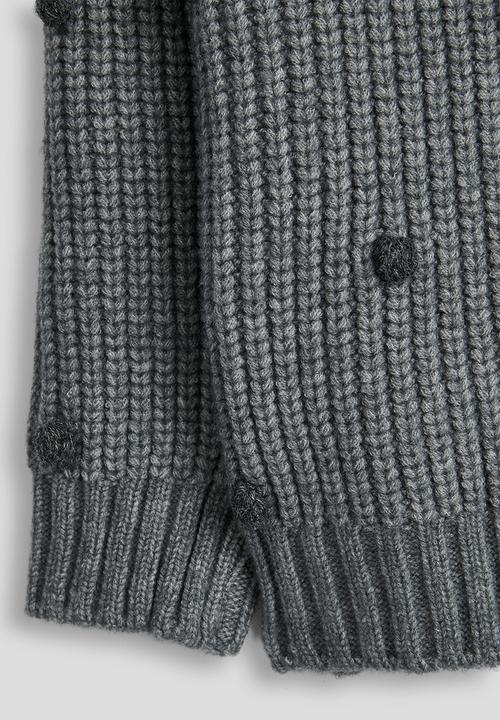 Pop Candy - Pom pom knit jumper - grey