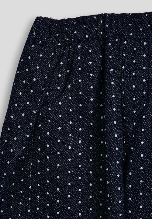 Pop Candy - Polka printed wide leg pants - navy
