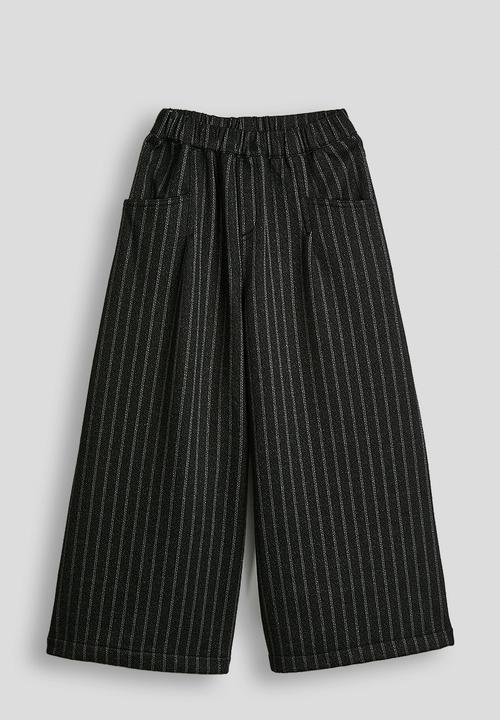 Pop Candy - Wide leg pants - black/stripes