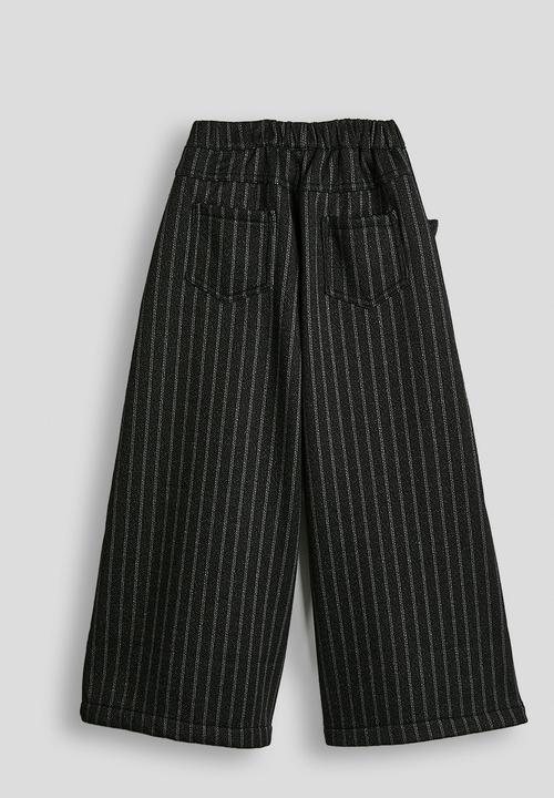 Pop Candy - Wide leg pants - black/stripes