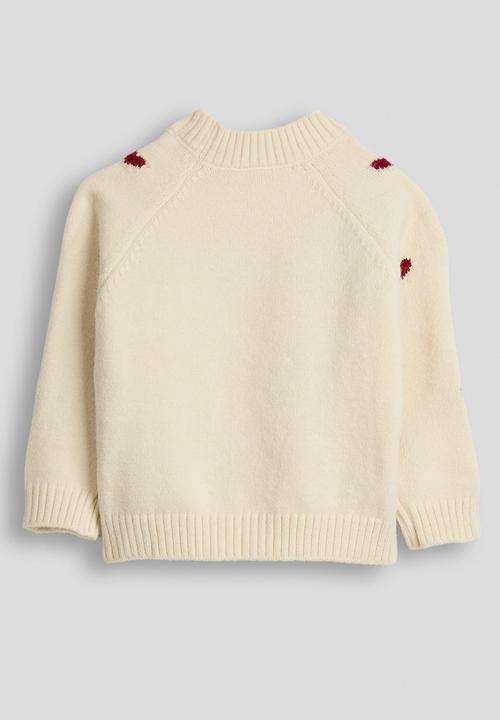 Pop Candy - Knit heart printed jumper - cream