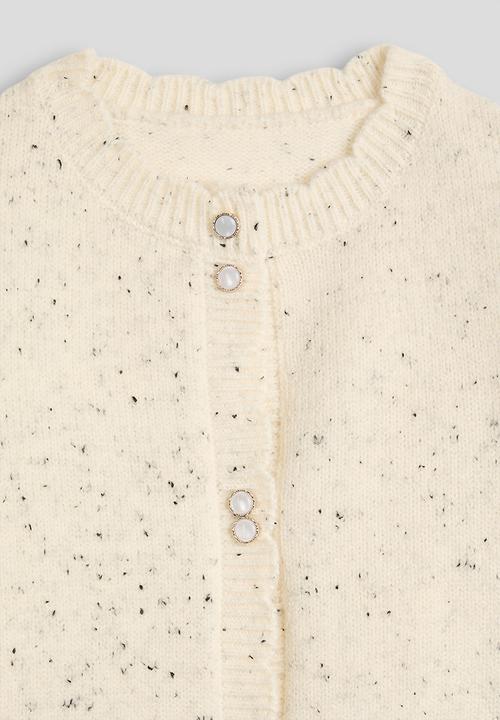 Pop Candy - Marled wool-blend cardigan - cream