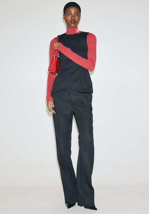 H&M - Ponte di roma peplum top - black