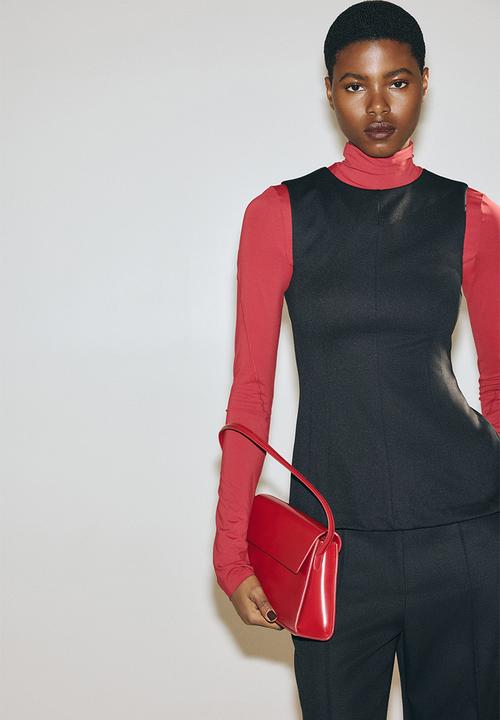 H&M - Ponte di roma peplum top - black