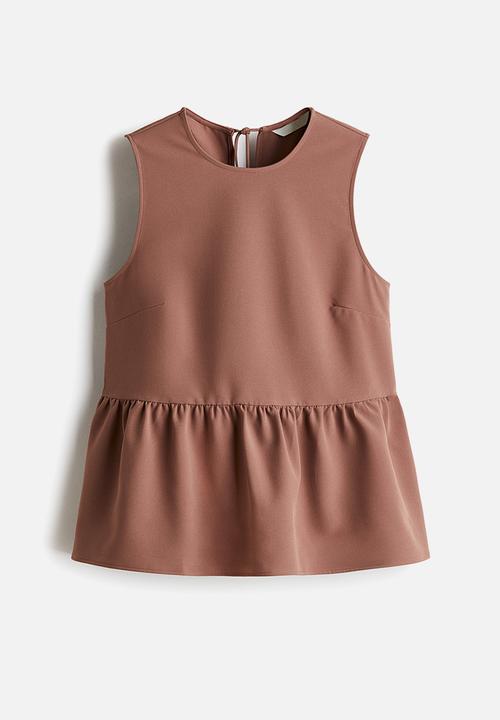 H&M - Peplum top - dusty pink