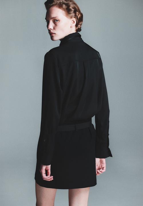H&M - Belted mini skirt - black