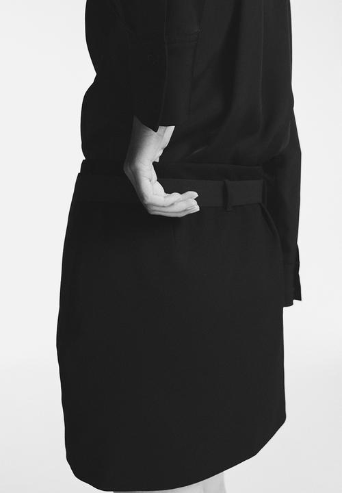 H&M - Belted mini skirt - black