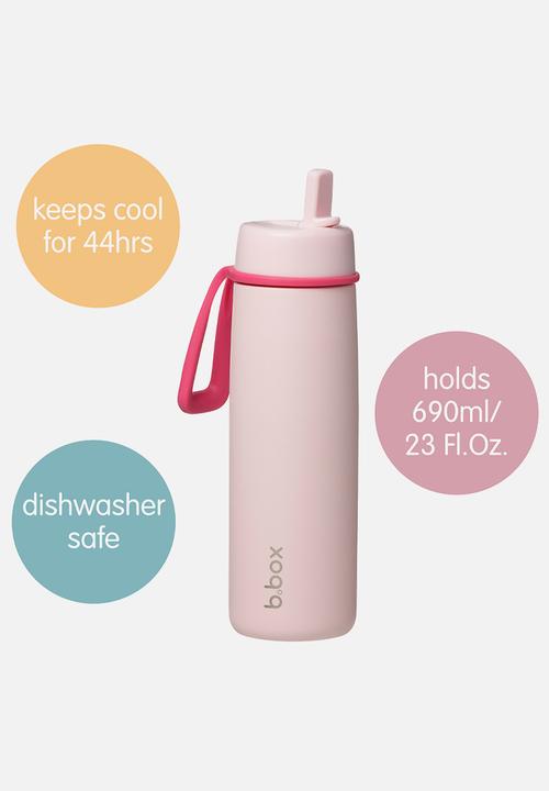 b.box - Insulated Flip Top Bottle 690ml - Pink Paradise
